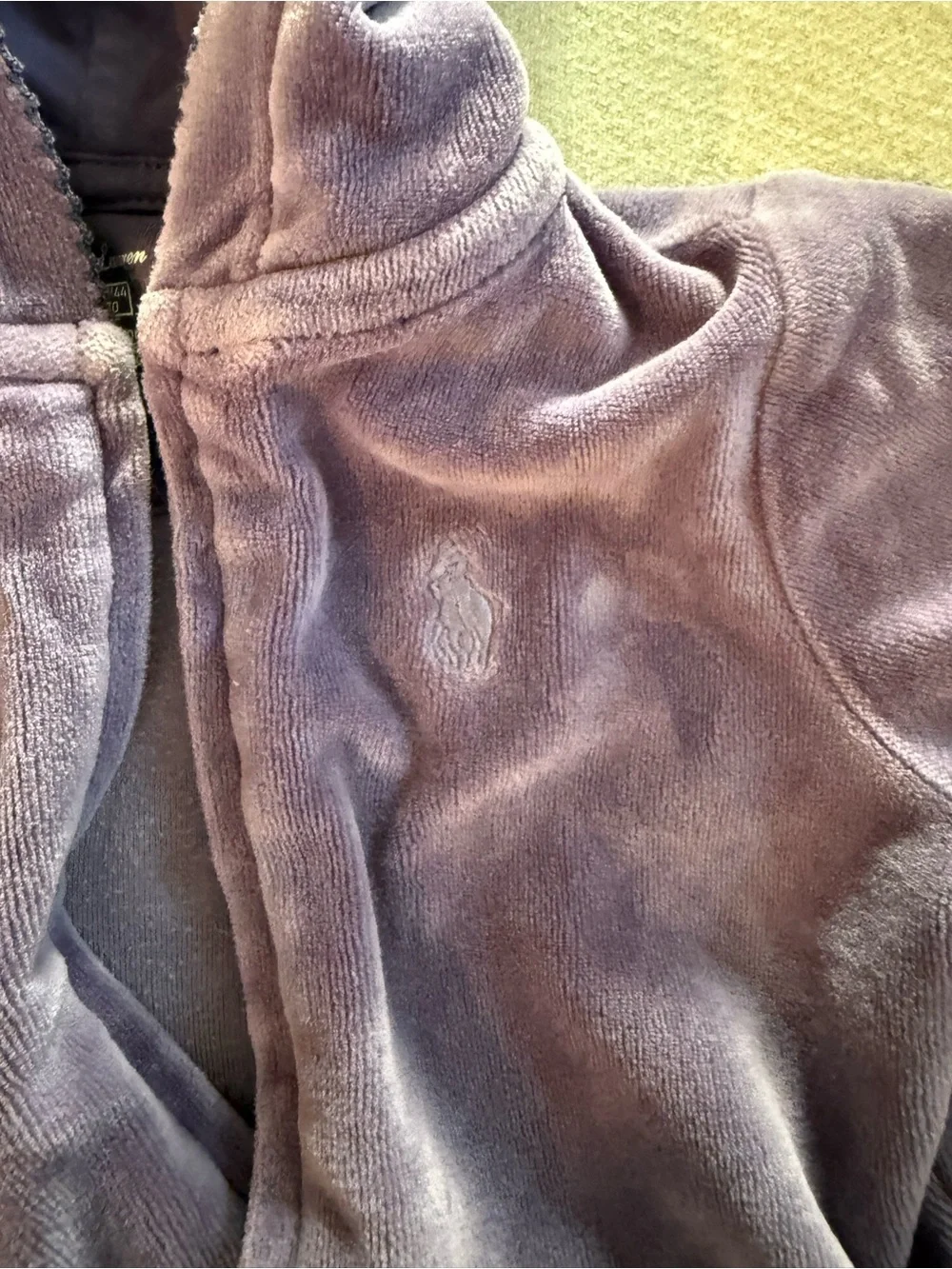 Ralph Lauren Purple Velour Hooded Jacket & Joggers Set 6 months baby